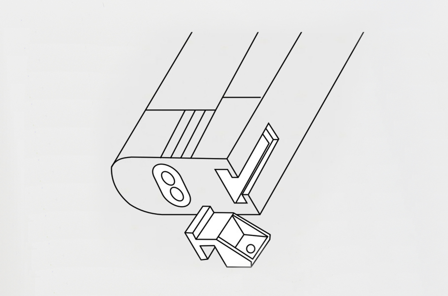 Montageclip vertikal
Fixing bracket vertical