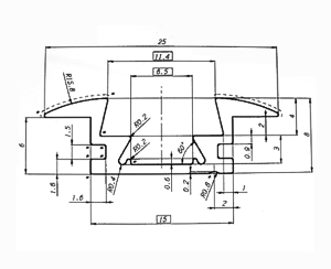 Aluminium LED Profil mit PMMA Cover No. 194907 